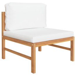  Siedzisko środkowe z kremowymi poduszkami, drewno tekowe Lumarko!