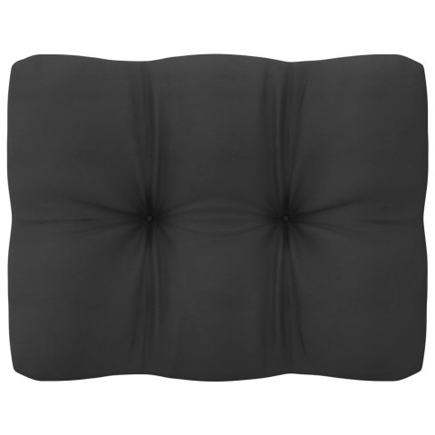  2-osobowa sofa ogrodowa z poduszkami, czarna, drewno sosnowe Lumarko!