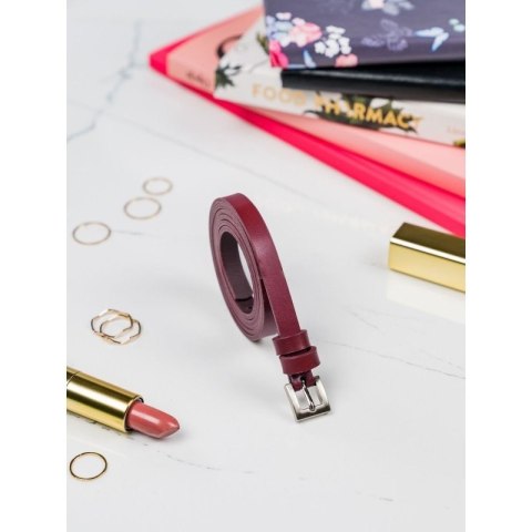  Klasyczny, Wąski Pasek Damski Ze Srebrną, Metalową Klamerką