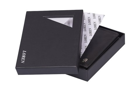  Klasyczny Portfel Męski Ze Skóry Bydlęcej, Pionowy,