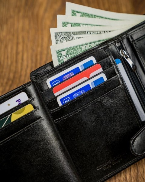  Czarny Portfel Męski Skórzany Forever Youngz Przeszyciem