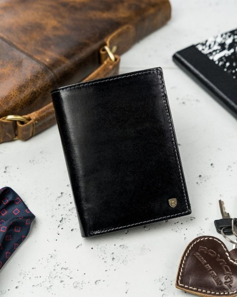  Klasyczny Portfel Męski Ze Skóry Naturalnej Z Miejscem Na Dowód Rejestracyjny,