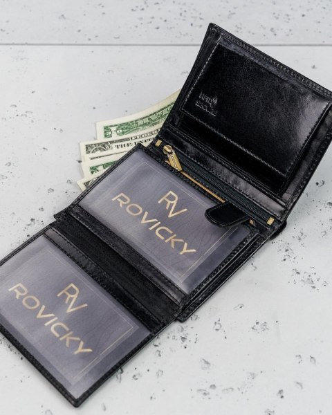  Klasyczny Portfel Męski Ze Skóry Naturalnej Z Miejscem Na Dowód Rejestracyjny,