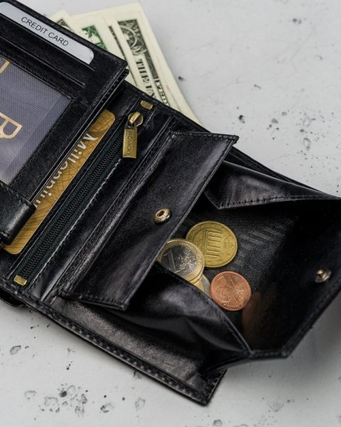  Klasyczny Portfel Męski Ze Skóry Naturalnej Z Miejscem Na Dowód Rejestracyjny,