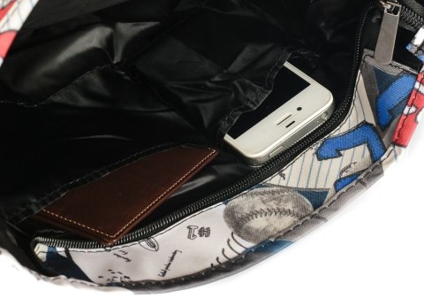  Materiałowa Torebka Listonoszka Damska Klapka