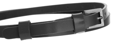  Wąski, Skórzany Pasek Damski Ze Sprzączką, Do Sukienki