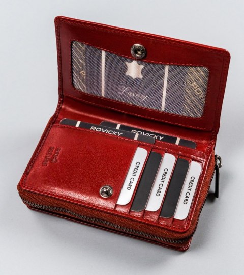  Pionowy Portfel Damski Z Bawolej Skóry, Zamykany Na Zatrzask,