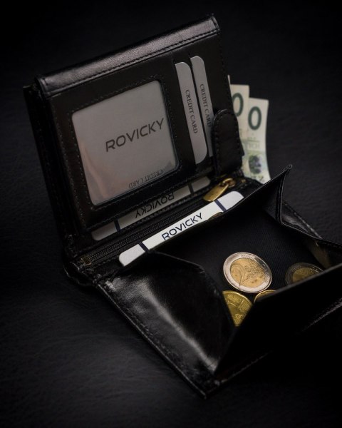  Bogato Wyposażony Portfel Męski Z Naturalnej Skóry Licowej