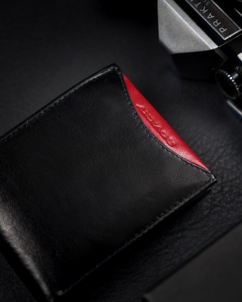  Portfel Męski Z Naturalnej Skóry Licowej, Etui Z Okienkiem Na Zdjęcie