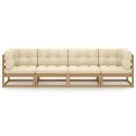  4-osobowa sofa ogrodowa z poduszkami, lite drewno sosnowe Lumarko!