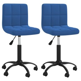  Obrotowe krzesła stołowe, 2 szt., niebieskie, aksamitne Lumarko!