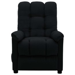  Rozkładany fotel masujący, elektryczny, czarny, obity tkaniną Lumarko!