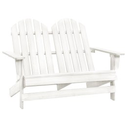 Lumarko 2-osobowe krzesło ogrodowe Adirondack, jodłowe, białe
