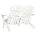  2-osobowe krzesło ogrodowe Adirondack, jodłowe, białe Lumarko!