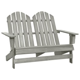 Lumarko 2-osobowe krzesło ogrodowe Adirondack, jodłowe, szare