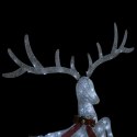  Lecący renifer świąteczny, srebrny, 120 zimnych białych LED Lumarko!