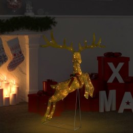  Lecący renifer świąteczny, złoty, 120 ciepłych białych LED Lumarko!