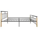  Rama łóżka, metal i drewno dębowe, 180x200 cm Lumarko!