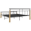  Rama łóżka, metal i drewno dębowe, 180x200 cm Lumarko!