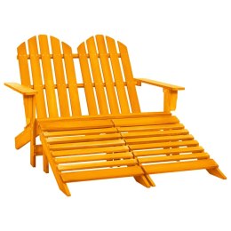 Lumarko 2-osobowe krzesło ogrodowe Adirondack z podnóżkiem, jodłowe