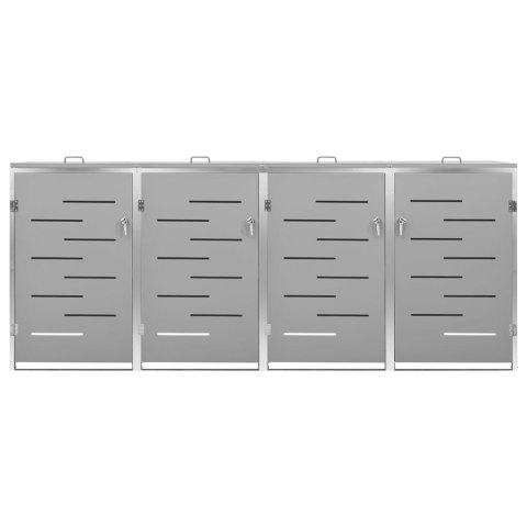  Osłona na 4 kosze na śmieci, 276,5x77,5x115,5 cm, stalowa Lumarko!