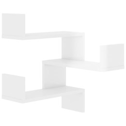 Lumarko Narożna półka ścienna, biała z połyskiem, 40x40x50 cm, płyta