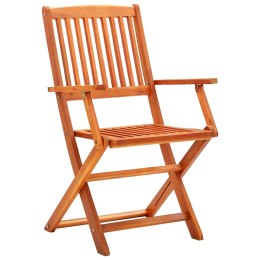  Składane krzesła ogrodowe, 4 szt., lite drewno eukaliptusowe Lumarko!