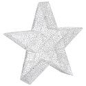  Dekoracja świąteczna: 3 gwiazdy, srebrna siatka z LED Lumarko!