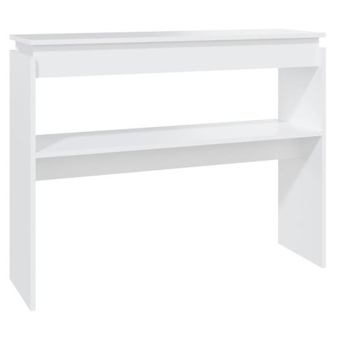 VidaXL Stolik konsolowy, biały, 102x30x80 cm, materiał drewnopochodny