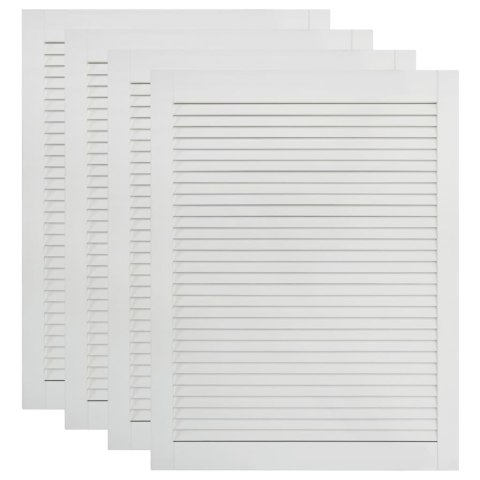  Drzwi żaluzjowe, 4 szt., drewno sosnowe, białe, 69 x 49,4 cm Lumarko!