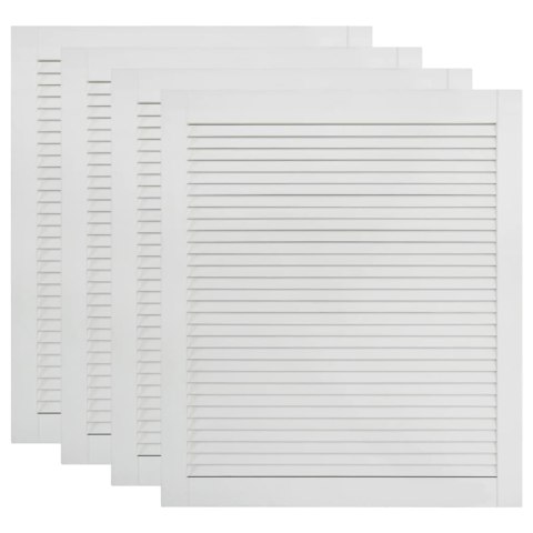  Drzwi żaluzjowe, 4 szt., drewno sosnowe, białe, 69x59,4 cm Lumarko!