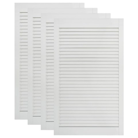  Drzwi żaluzjowe, 4 szt., drewno sosnowe, białe, 99,3 x 49,4 cm Lumarko!