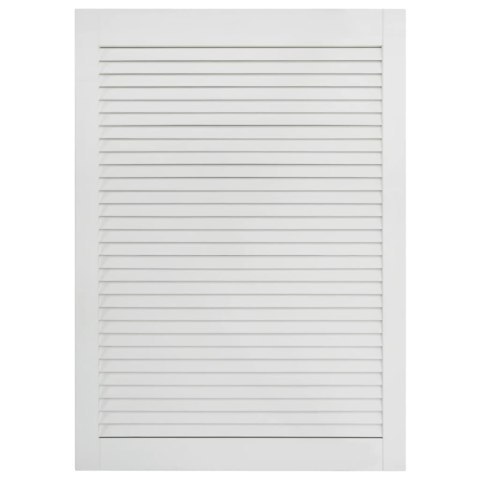  Drzwi żaluzjowe, lite drewno sosnowe, białe, 69x39,4 cm Lumarko!