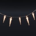  Lampki świąteczne sople, 40 szt., ciepłe, białe światło, akryl Lumarko!