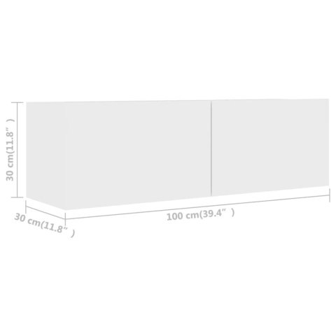  2-cz. zestaw szafek TV, biały, płyta wiórowa Lumarko!