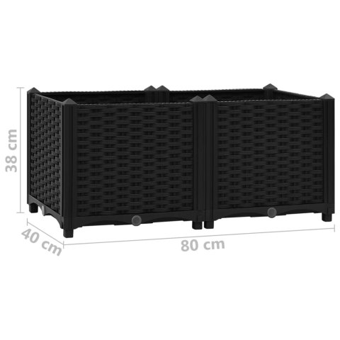  Donica do podniesionej rabaty, 80x40x38 cm, polipropylen Lumarko!