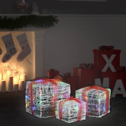  Dekoracja świąteczna: 3 akrylowe prezenty, LED, kolorowe Lumarko!