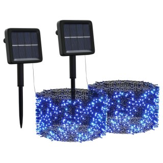  Solarne lampki dekoracyjne, 2 szt., 2x200 LED, niebieskie Lumarko!