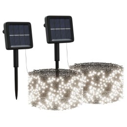  Solarne lampki dekoracyjne, 2 szt., 2x200 LED, zimne białe Lumarko!