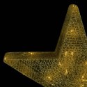  Dekoracja świąteczna: 3 gwiazdy, złota siatka z LED Lumarko!