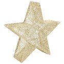  Dekoracja świąteczna: 3 gwiazdy, złota siatka z LED Lumarko!