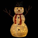  Dekoracja świąteczna, bałwan z LED, luksusowa tkanina, 90 cm Lumarko!