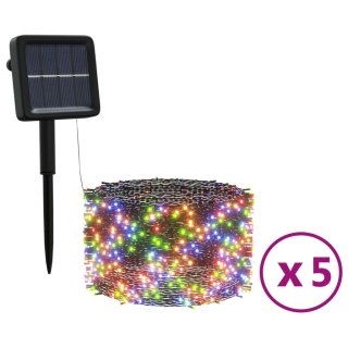  Solarne lampki dekoracyjne, 5 szt., 5x200 LED, kolorowe Lumarko!
