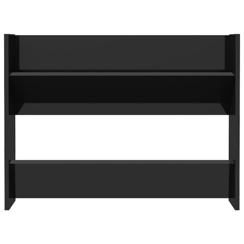  Półka ścienna na buty, czarna z połyskiem, 80x18x60 cm, płyta Lumarko!