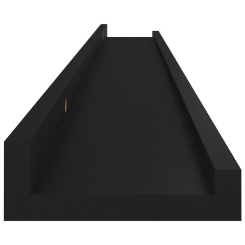 Półki ścienne, 2 szt., czarne, 100x9x3 cm Lumarko!