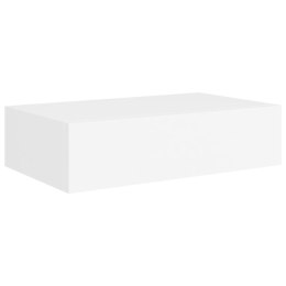  Półka ścienna z szufladą, biała, 40 x 23,5 x 10 cm, MDF Lumarko!