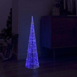  Stożek dekoracyjny, akrylowy, niebieski, LED, 90 cm Lumarko!