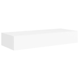  Półka ścienna z szufladą, biała, 60 x 23,5 x 10 cm, MDF Lumarko!