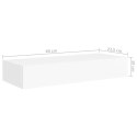  Półki ścienne z szufladą, 2 szt., białe, 60 x 23,5 x 10 cm, MDF Lumarko!