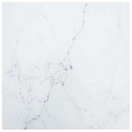  Blat stołu, biały, 50x50 cm, 6 mm, szkło ze wzorem marmuru Lumarko!